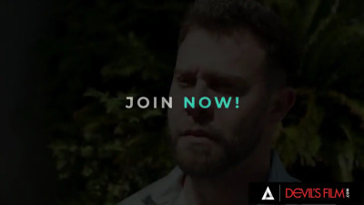 A blonde and a brunette having sex with a girthy penis