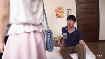 Japanese hottie seducing every guy she meets for a gangbang