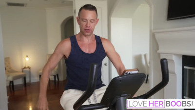 Linzee Ryder riding Brad Newman after the foreplay