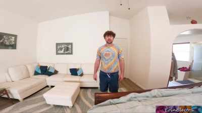 Thick blonde woman records her sesh with the stepson