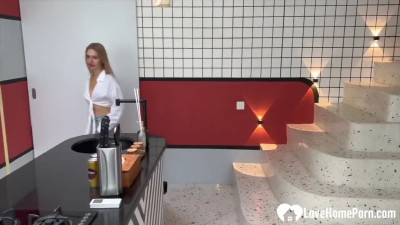 Blonde looks pouty as she prepares for hard anal