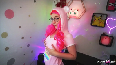 Cosplaying German stepsister lets him put it right in