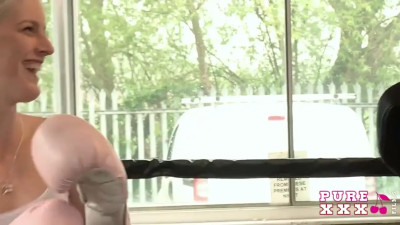 Skinny blonde takes a cock of a horned-up stranger