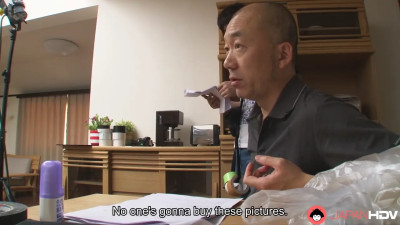 Saho Mikura giving blowjobs to a couple of dicks