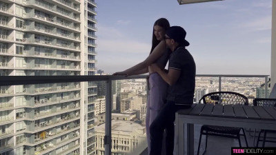 Skinny brunette with long legs needs a hard cock inside