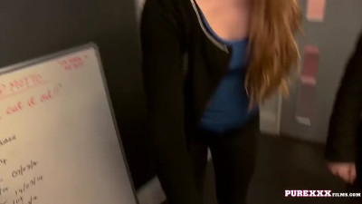 Anna Darling having office sex in front of her husband