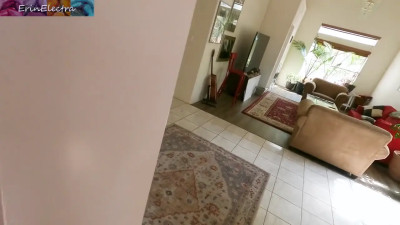 Busty blonde woman is fucked deep in the kitchen