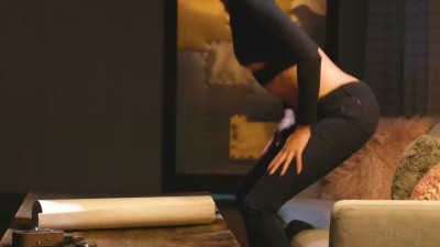 GIrls enjoy lesbian sex in a high-stakes situation