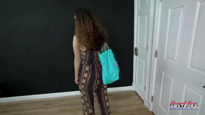 Geeky girl with a hot pussy is going to fuck during an audition