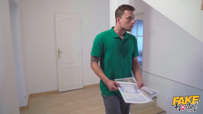 Fake Hostel porn movie with a blonde who breaks ALL the rules