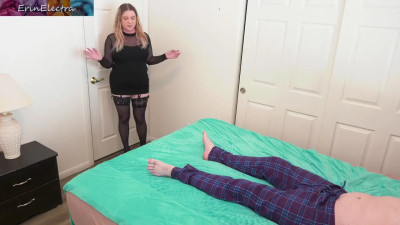 Stacked blonde in stockings is fucked by her stepbro