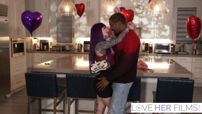 Inked whore Valerica Steele is fucked by a black man