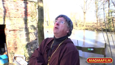 Saggy tits granny getting banged by a priest with a big cock