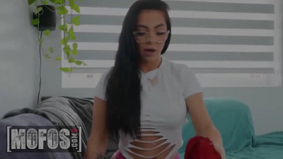Flexible babe is going to get him off with hard fucking