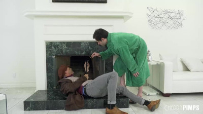 Cheating mommy gets fucked by a dude that works on the chimney