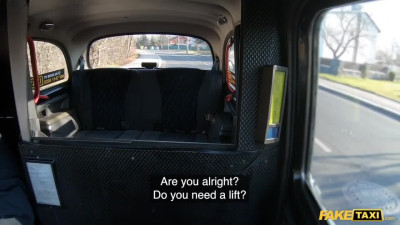 Fake Taxi  babe shows her jumping boobs while riding