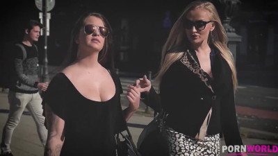 Angelina Brill and Kayla Green both get fucked in the limo