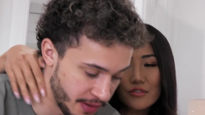 Asian stunner and her kinky friend fucking after massage
